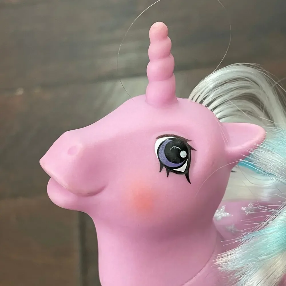 My Little Pony Milky Way w/ Brush G1 MLP Pink Unicorn w/ Stars Vintage 1987 Toy